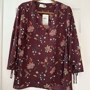 Everleigh blouse large nwt